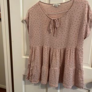 Light pink floral shirt